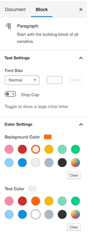 wordpress background color and highlighting