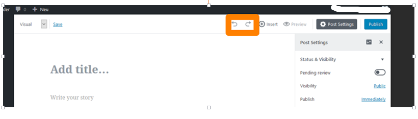 WordPress Redo and Undo buttons